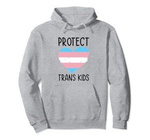 Protect Trans Kids Pride Heart Hoodie