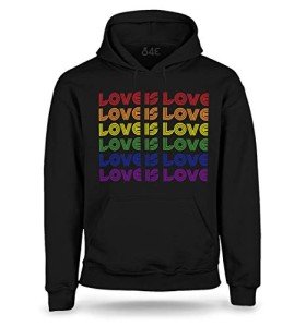 Love is Love Pride Hoodie - Black, Large