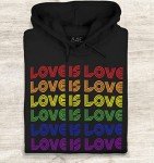 Love is Love Pride Hoodie - Black, Large