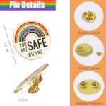 Rainbow Ally Pride You are Safe Pin 
