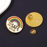 Rainbow Ally Pride You are Safe Pin 