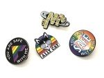 Ally Cat Enamel Pin for LGBTQ Supporters