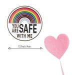 Rainbow Pride Ally Flag Button Pin Set