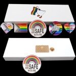 Rainbow Pride Ally Flag Button Pin Set