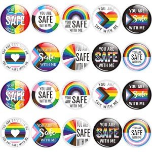 40PCS Pride Button Pins - You Are Safe With Me