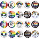 40PCS Pride Button Pins - You Are Safe With Me