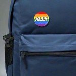 25 Rainbow Pride Ally Pinback Badges
