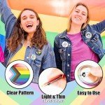 40PCS Progress Pride Button Pins - Ally Support Badges
