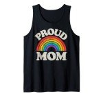 Proud LGBTQ Ally Rainbow Tank Top for Moms
