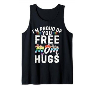 Proud Mom Hugs LGBTQ+ Gay Pride Tank Top