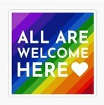 Welcome Here Rainbow LGBTQ+ Bumper Sticker 3