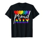 Proud Rainbow Hearts LGBTQ Pride T-Shirt