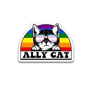 Ally Cat Pride & Trans Stickers Bundle