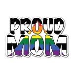 Proud Mom Ally LGBTQ+ Flag Vinyl Decal