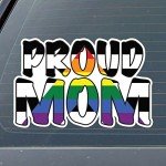 Proud Mom Ally LGBTQ+ Flag Vinyl Decal