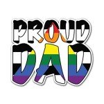 Ally Proud Dad LGBTQ+ Flag Vinyl Decal