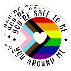 3PCS 3" You're Safe with Me Ally Stickers