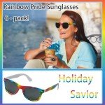 Rainbow Pride Sunglasses – Retro 80's Style 6-Pack