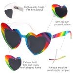 Love Shaped Rainbow Pride Heart Sunglasses