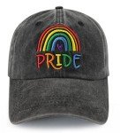Rainbow Pride Adjustable Denim Baseball Caps