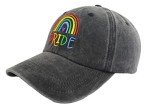 Rainbow Pride Adjustable Denim Baseball Caps