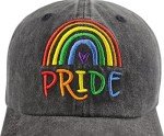 Rainbow Pride Adjustable Denim Baseball Caps