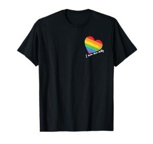 Rainbow Heart Pride LGBTQ+ T-Shirt for Allies