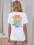Rainbow Heart Graphic Tee - Love is Love