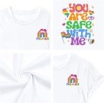 Rainbow Heart Graphic Tee - Love is Love