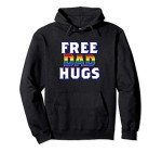 Free Dad Hugs Rainbow Pride Pullover Hoodie