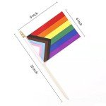 12 Pack Mini Progress Pride Rainbow Flags