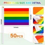 50 Mini Pride Flags & 500 LGBTQ Rainbow Stickers