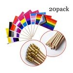 Mini LGBTQ+ Pride Flags - 20 Pack Set