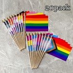 Mini LGBTQ+ Pride Flags - 20 Pack Set