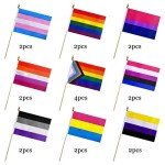 Mini LGBTQ+ Pride Flags - 20 Pack Set