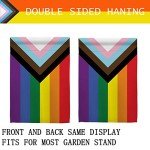 Progress Pride Rainbow Garden Flag - 12.5x18 Inch
