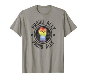 Proud Ally Gay Pride Retro Gift T-Shirt