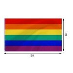 Vibrant 3x5ft Rainbow Pride Flag with Grommets