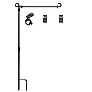 Colorful Garden Flag Stand with Tiger Clip & Stoppers
