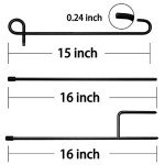 Colorful Garden Flag Stand with Tiger Clip & Stoppers