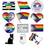 16PC Ally Enamel Pin Set - Celebrate Diversity