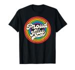 Proud Ally Vintage Rainbow Pride T-Shirt