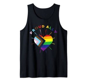 Proud Ally LGBTQ Progress Pride Tank Top