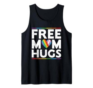 Free Mom Hugs Rainbow Pride Tank Top