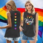 Rainbow Heart Pride Tank for Women
