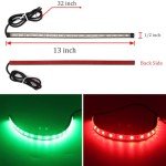 Botepon Navigation Lights for Boats led, Adhesive Install Red and Green Bow and Deck Lights for Night Fishing, IP67 Waterproot for for Pontoon, Bass, Dinghy, Kayak Jon Boat