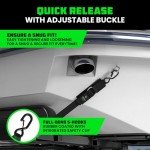 Rhino USA Boat Trailer Straps (2-Pack) - Heavy Duty 2 Inch x 48 Inch Boat Tie Down Straps to Trailer - Ultimate Adjustable Transom Tie Down Straps for Trailering Safety with Boat, Jet Ski, & More!