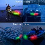 Botepon Navigation Lights for Boats led, Adhesive Install Red and Green Bow and Deck Lights for Night Fishing, IP67 Waterproot for for Pontoon, Bass, Dinghy, Kayak Jon Boat