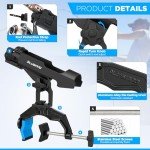 PLUSINNO 2 Pack Fishing Rod Holders for Boat, Upgraded Dual-V Shaped Design, Fit Round/Square Tube Boat Fishing Gear