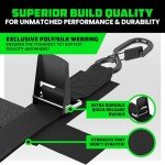 Rhino USA Boat Trailer Straps (2-Pack) - Heavy Duty 2 Inch x 48 Inch Boat Tie Down Straps to Trailer - Ultimate Adjustable Transom Tie Down Straps for Trailering Safety with Boat, Jet Ski, & More!